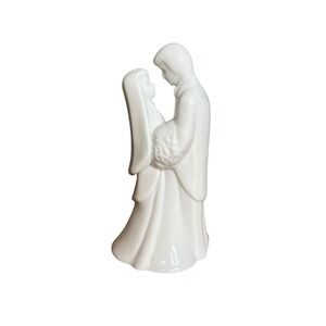Vintage Wilton Wedding‎ Cake Topper 5" Porcelain Bride Groom Figurine Simplistic